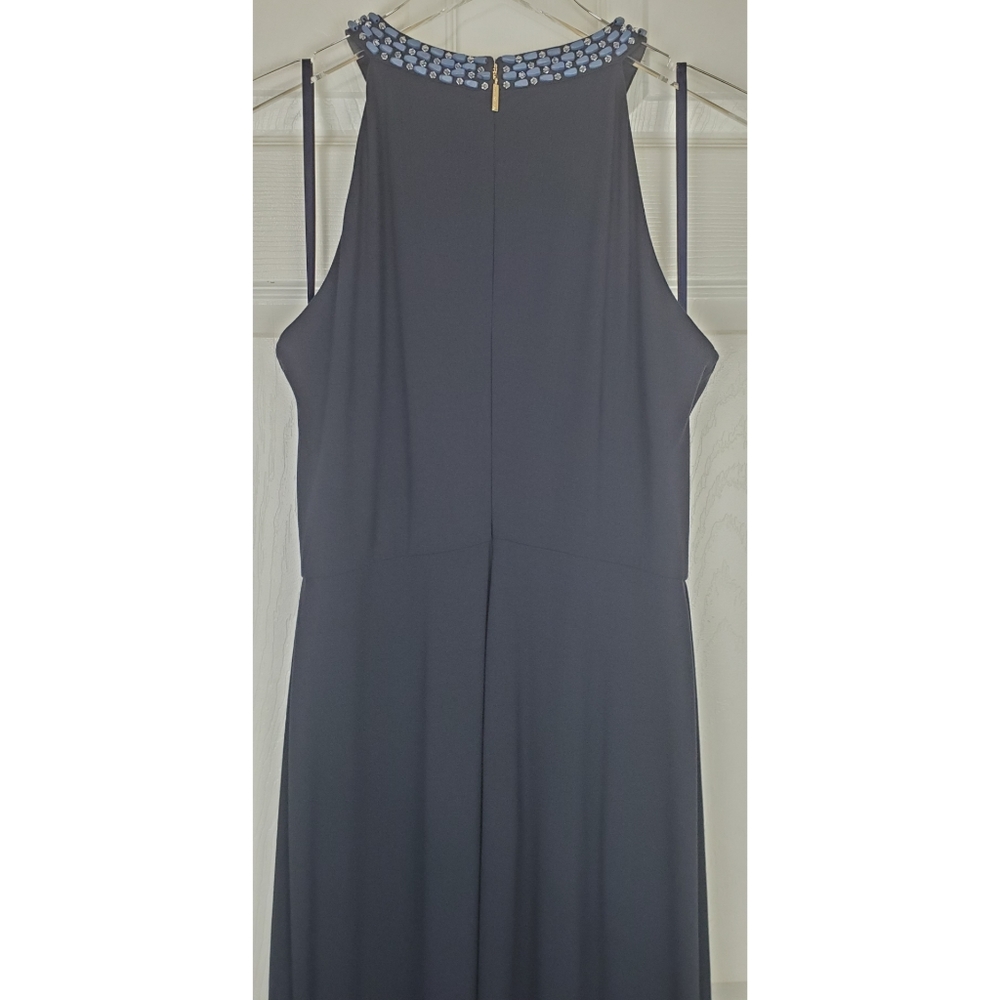 NWT Karl lagerfeld navy ruffle sleeveless dress - Picture 9 of 12